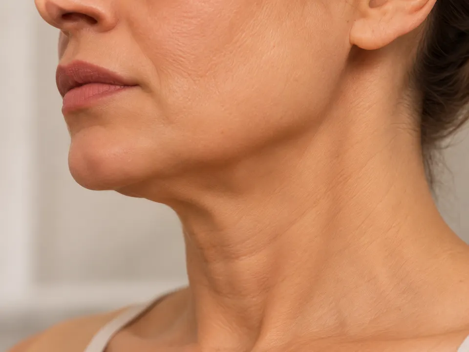 Perfil do pescoço e da linha da mandíbula em planejamento de avaliação facial no Instituto Venanzi
